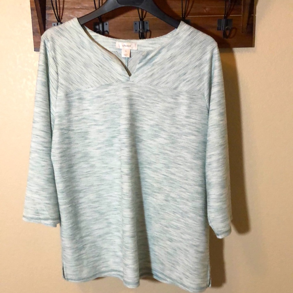 CJ Banks Relaxed Space Dye Top
